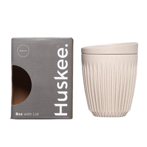 HuskeeCup Single Unit Packaging (Cup and Lid) Natural